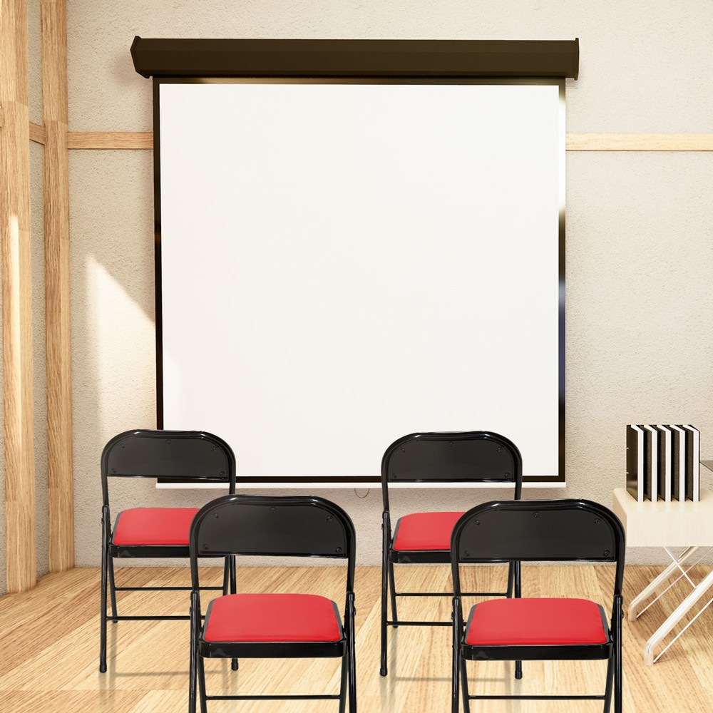 N° de l'image du produit 8 : Chaise de conférence / chaise-visiteur / chaise pliante hjh OFFICE BANDA V PU, rouge