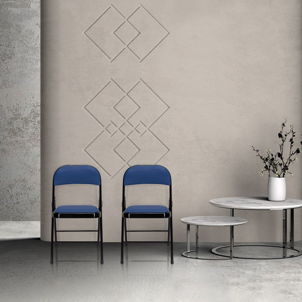 Produktabbildung Nr. 6: Chaise de conférence / chaise-visiteur / chaise pliante hjh OFFICE BANDA V PU, bleu