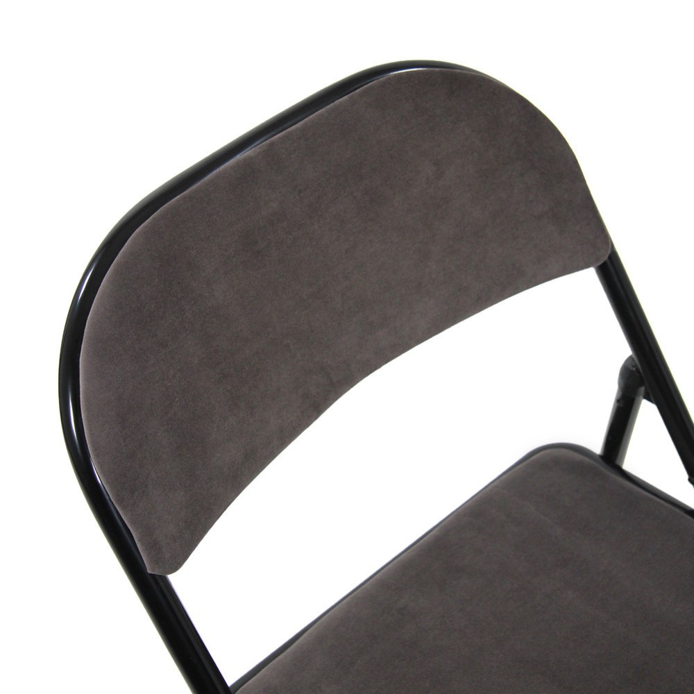 N° de l'image du produit 3 : Chaise de conférence / chaise-visiteur / chaise pliante hjh OFFICE TUDELA I velours, gris foncé