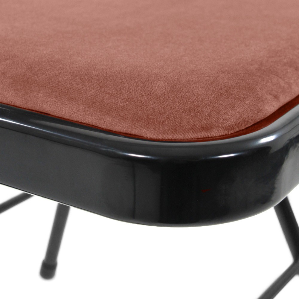 Produktabbildung Nr. 4: Chaise de conférence / chaise-visiteur / chaise pliante hjh OFFICE TUDELA I velours, rose