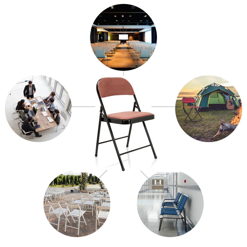 Produktabbildung Nr. 9: Chaise de conférence / chaise-visiteur / chaise pliante hjh OFFICE TUDELA I velours, rose
