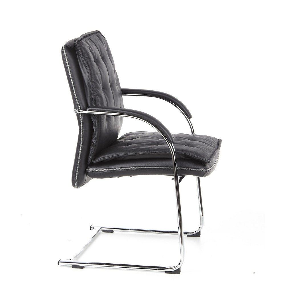 Produktabbildung Nr. 3: Chaise de conférence / fauteuil suspendu hjh OFFICE VILLA V cuir nappa, noir