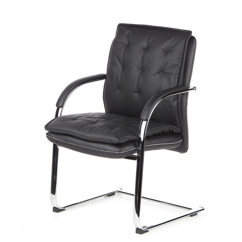 Produktabbildung Nr. 10: Chaise de conférence / fauteuil suspendu hjh OFFICE VILLA V cuir nappa, noir