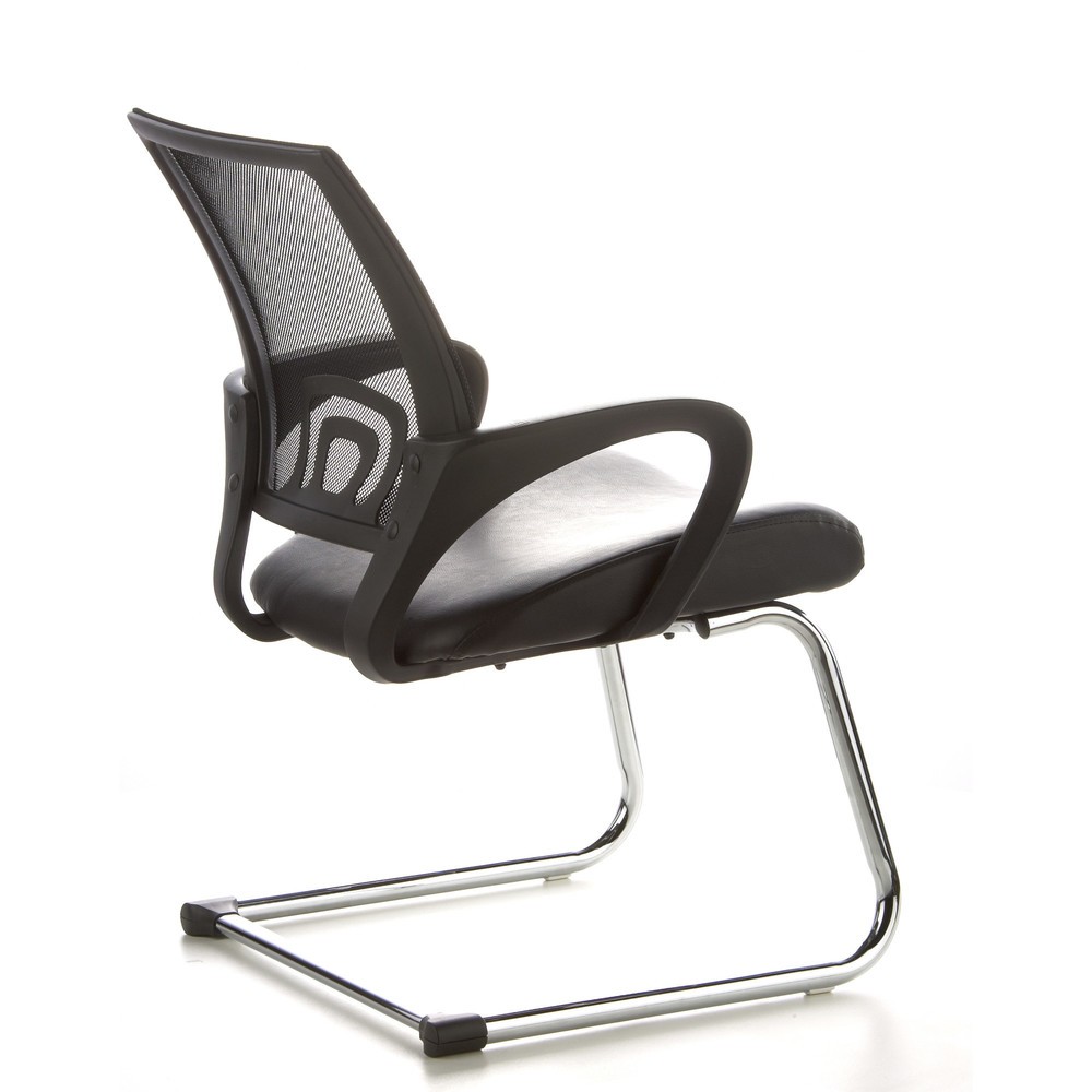 Produktabbildung Nr. 4: Chaise de conférence / fauteuil suspendu hjh OFFICE VISTO NET V maille, noir chromé