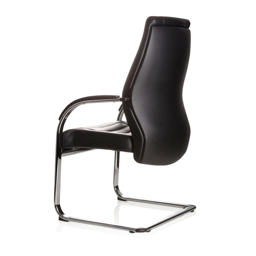 Produktabbildung Nr. 9: Chaise de conférence / fauteuil suspendu hjh OFFICE VITORO V similicuir, noir