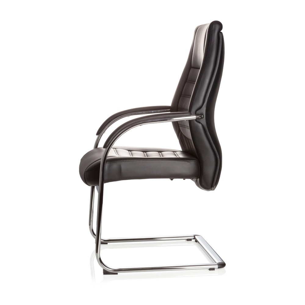 Produktabbildung Nr. 10: Chaise de conférence / fauteuil suspendu hjh OFFICE VITORO V similicuir, noir
