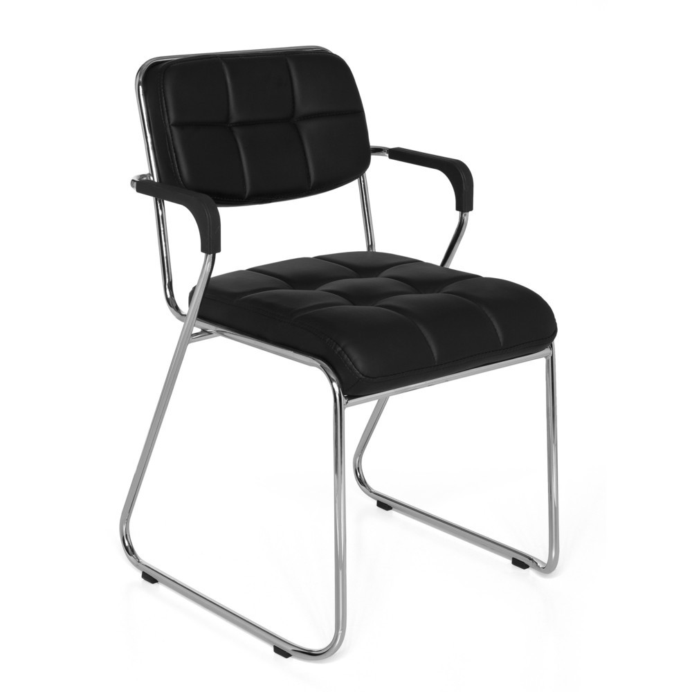 Produktabbildung Nr. 2: Chaise de conférence / chaise à patins hjh OFFICE/ ZANTA PU, noir
