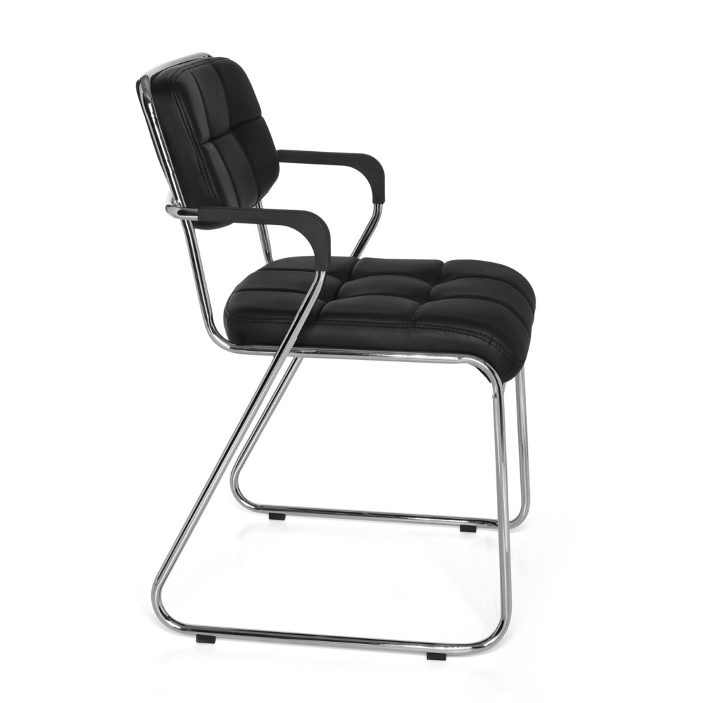 Produktabbildung Nr. 3: Chaise de conférence / chaise à patins hjh OFFICE/ ZANTA PU, noir