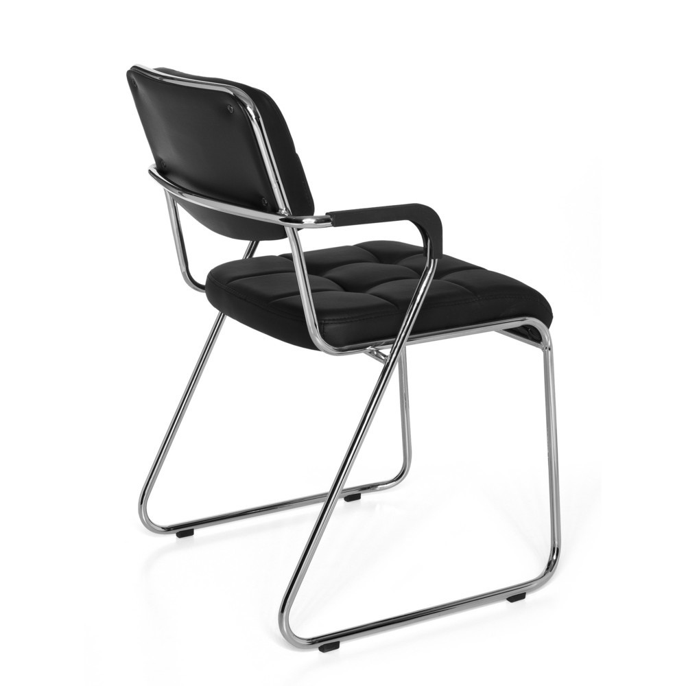 Produktabbildung Nr. 4: Chaise de conférence / chaise à patins hjh OFFICE/ ZANTA PU, noir