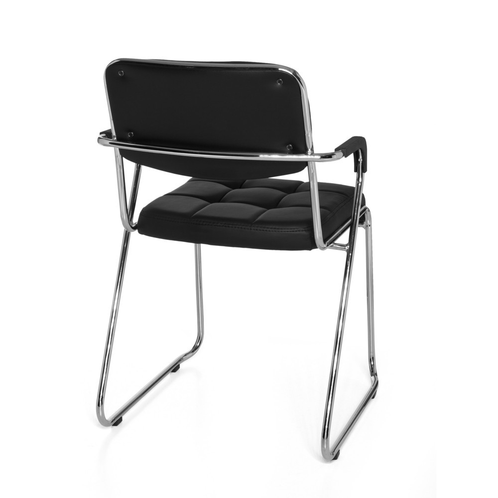 Produktabbildung Nr. 6: Chaise de conférence / chaise à patins hjh OFFICE/ ZANTA PU, noir