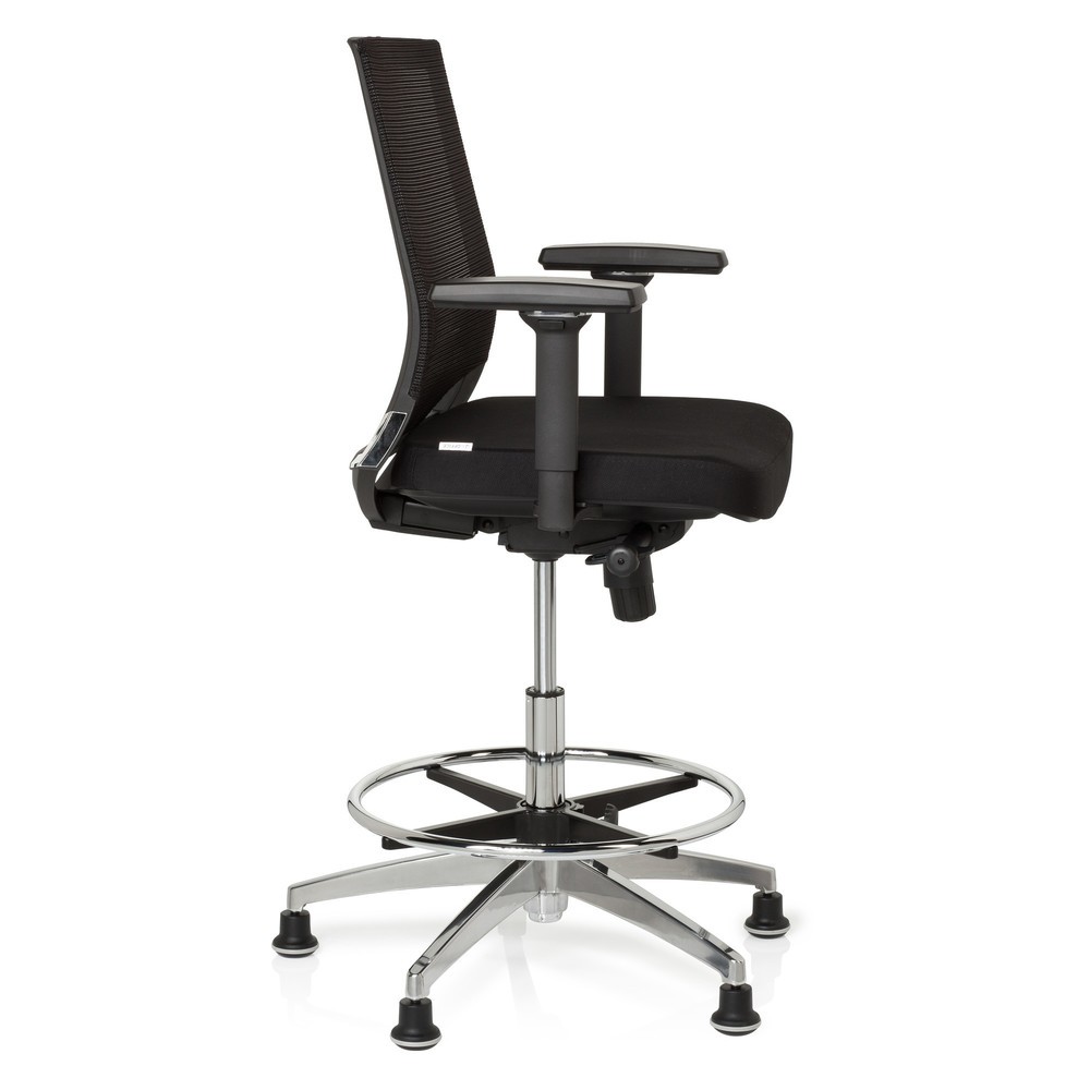 Produktabbildung Nr. 3: Siège de travail / siège de comptoir hjh OFFICE TOP WORK 77 tissu, noir