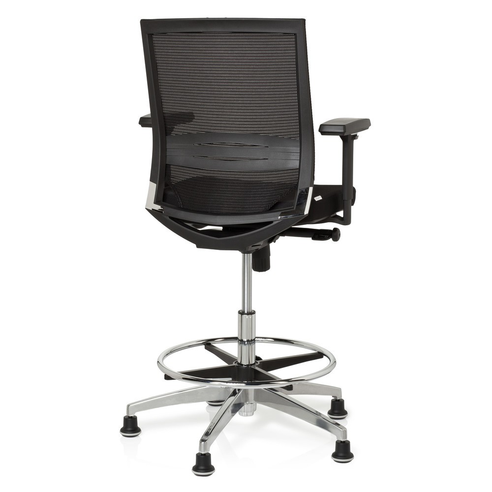 Produktabbildung Nr. 5: Siège de travail / siège de comptoir hjh OFFICE TOP WORK 77 tissu, noir