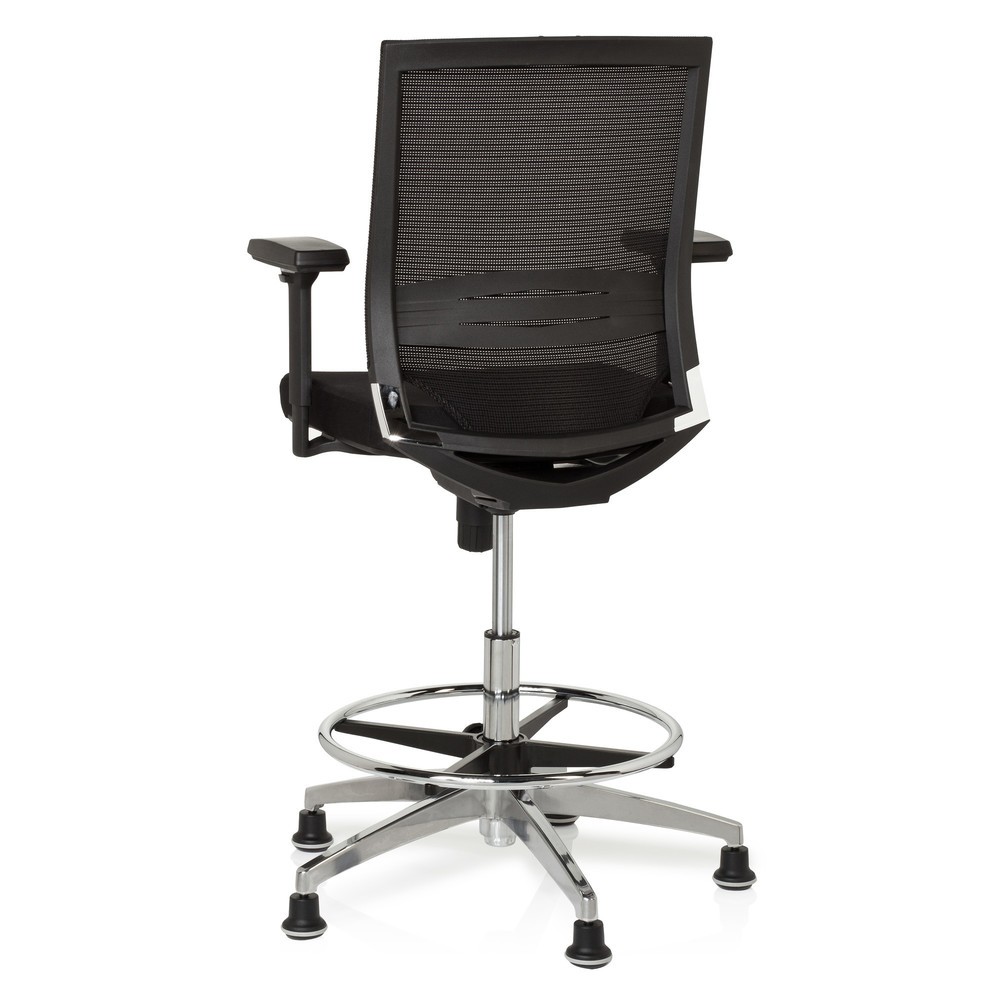 Produktabbildung Nr. 6: Siège de travail / siège de comptoir hjh OFFICE TOP WORK 77 tissu, noir