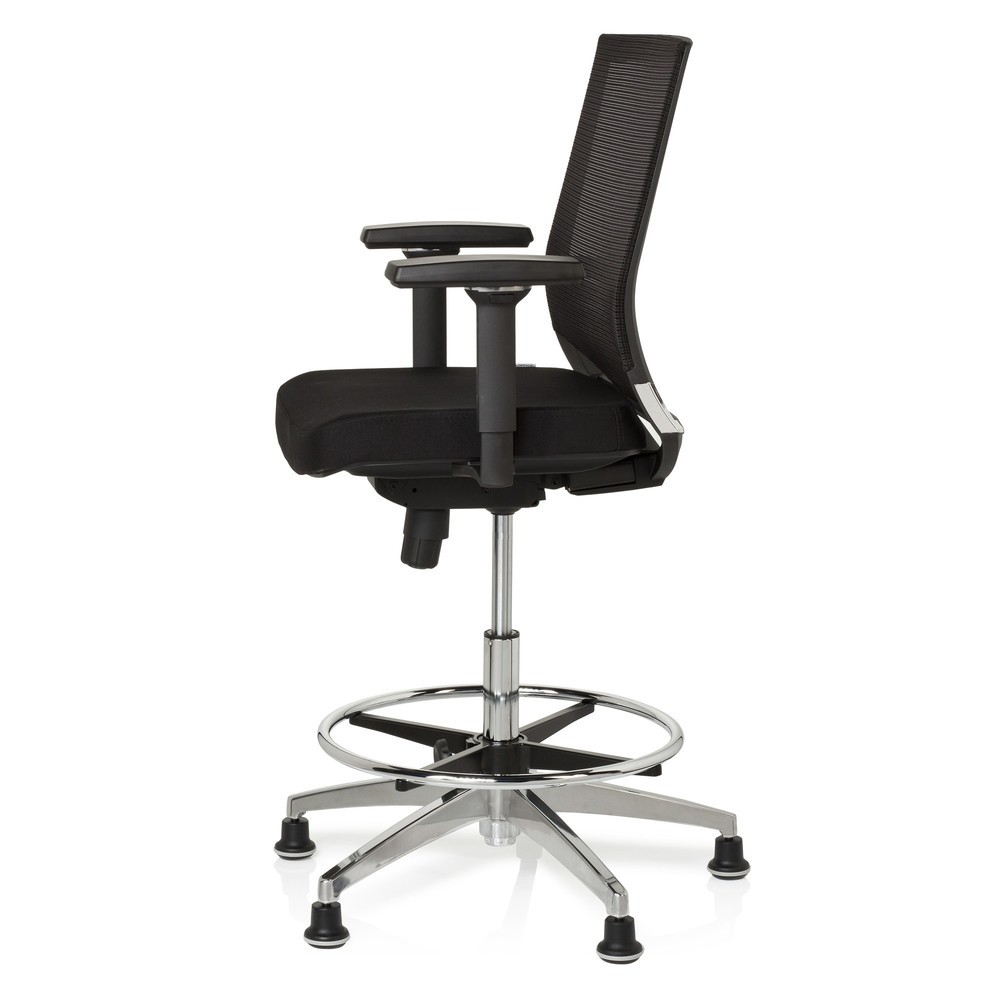 Produktabbildung Nr. 8: Siège de travail / siège de comptoir hjh OFFICE TOP WORK 77 tissu, noir