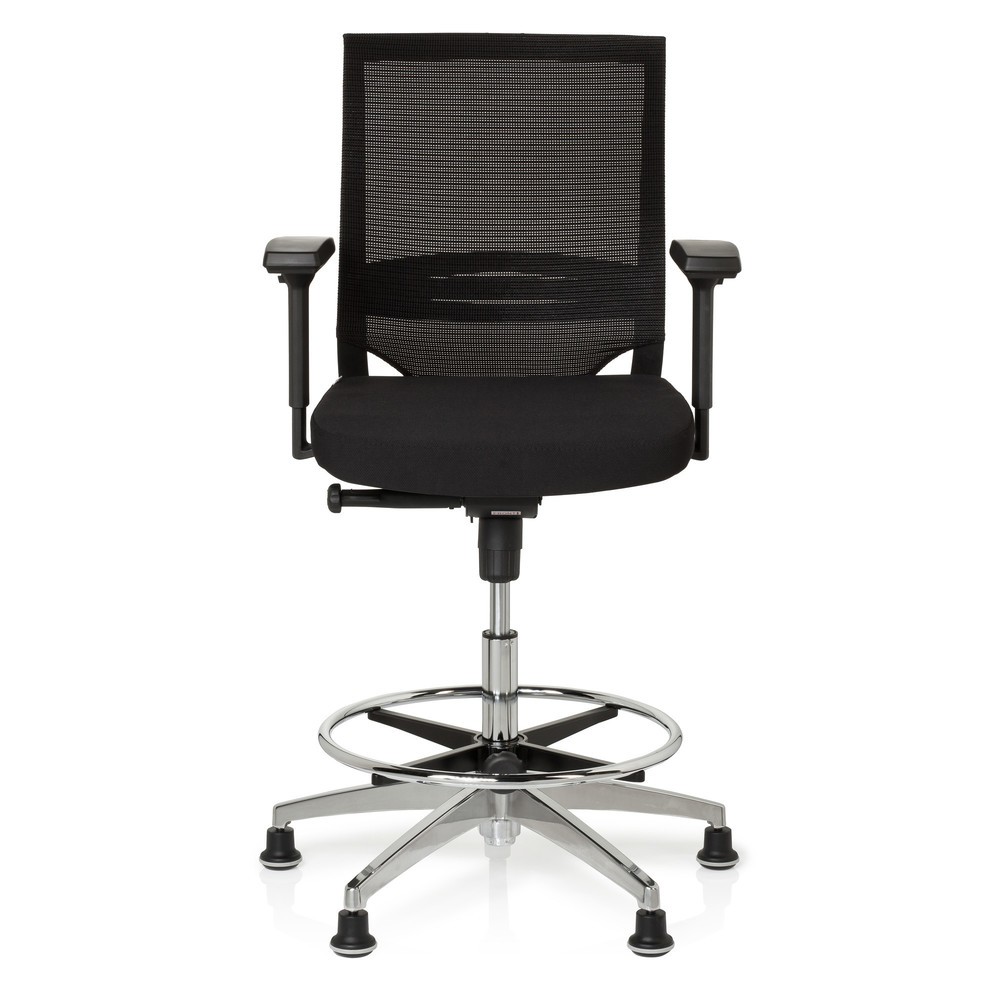 Illustration du produit: Siège de travail / siège de comptoir hjh OFFICE TOP WORK 77 tissu, noir