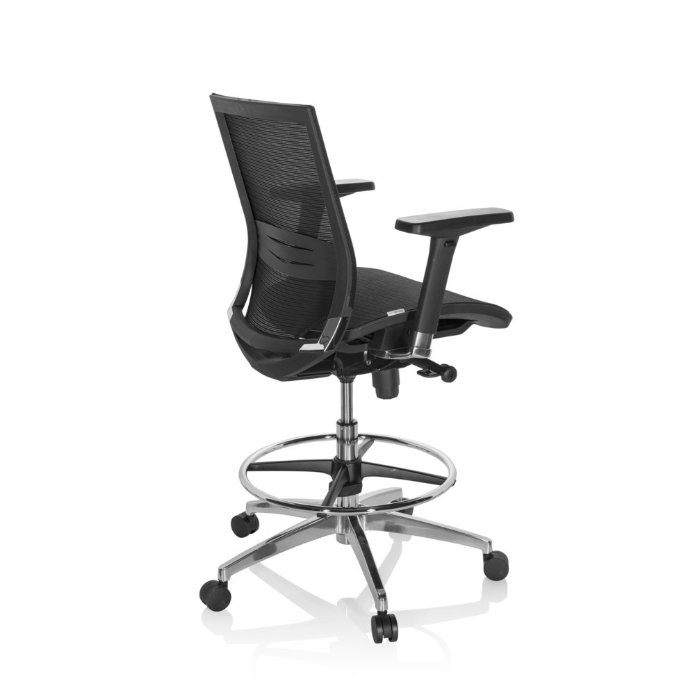 Produktabbildung Nr. 4: Siège de travail / siège de comptoir hjh OFFICE TOP WORK 78 maille, noir
