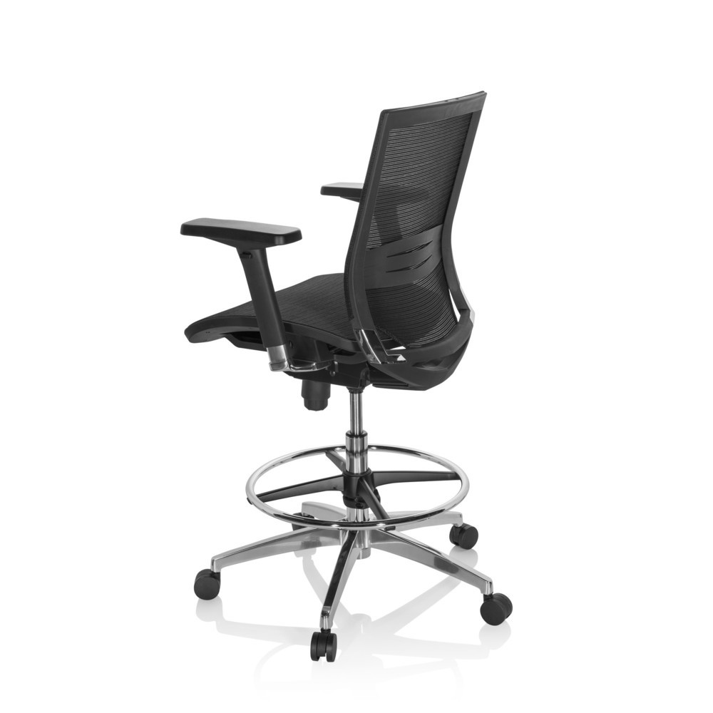 Produktabbildung Nr. 7: Siège de travail / siège de comptoir hjh OFFICE TOP WORK 78 maille, noir