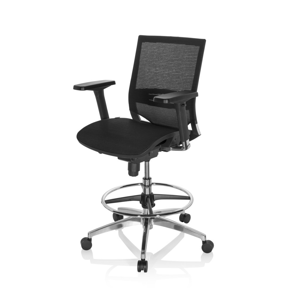 Produktabbildung Nr. 9: Siège de travail / siège de comptoir hjh OFFICE TOP WORK 78 maille, noir