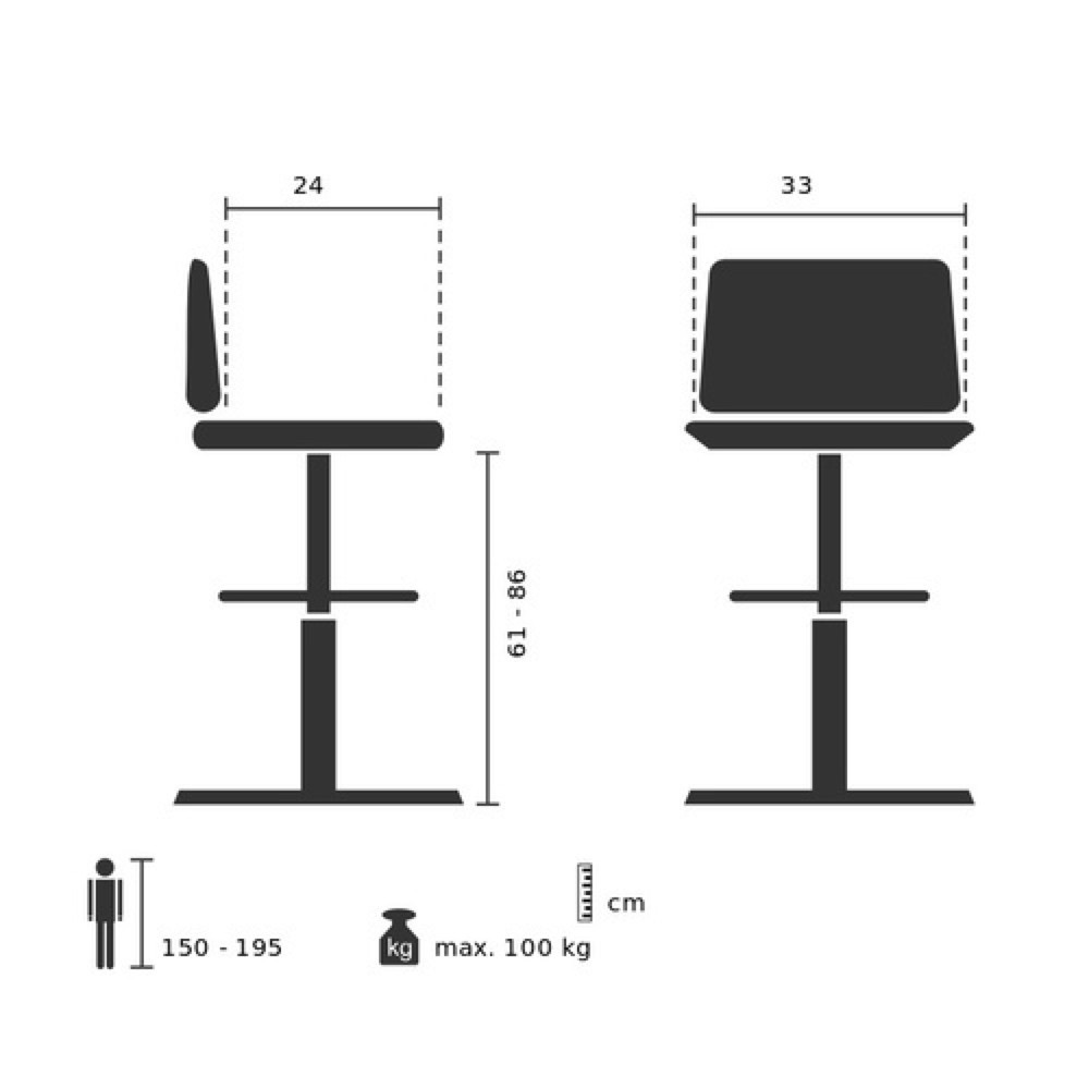 Produktabbildung Nr. 11: Siège de travail / tabouret de travail hjh OFFICE TOP WORK 3 I mousse rigide, noir