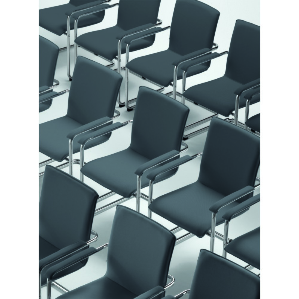 Produktabbildung Nr. 2: Chaise-visiteur Cubika de BISLEY, fauteuil suspendu, dossier en mesh, empilable par 3