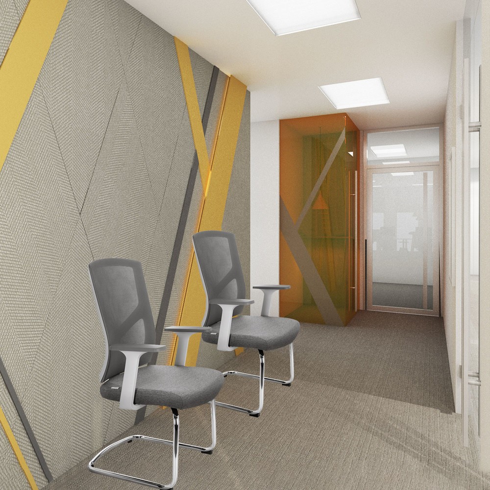 Produktabbildung Nr. 8: Chaise-visiteur / siège de conférence hjh OFFICE BRETON V W tissu / maille, gris