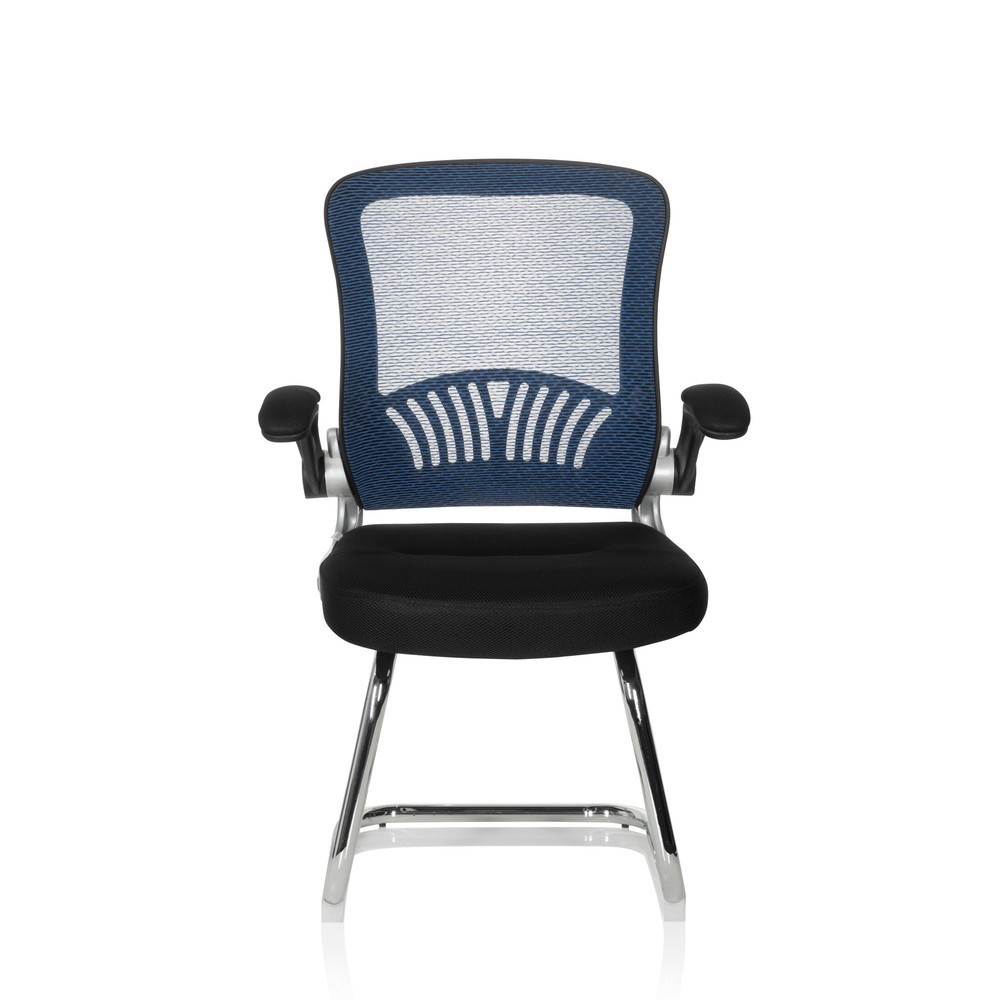 Produktabbildung Nr. 1: Chaise-visiteur / chaise de conférence hjh OFFICE FLYER PRO V maille, noir/bleu