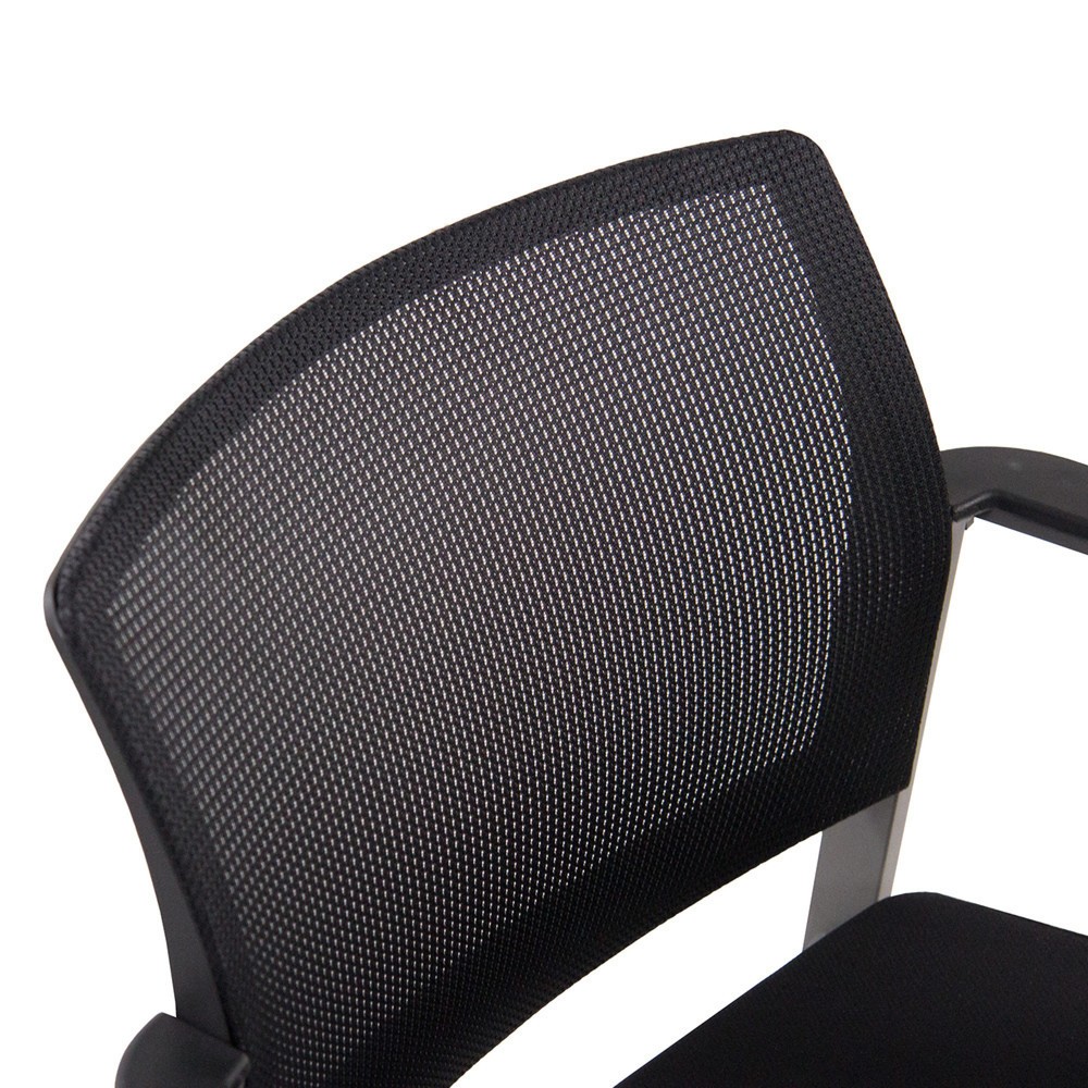 Produktabbildung Nr. 2: Chaise-visiteur / chaise de conférence hjh OFFICE MEET gris maille/tissu, noir