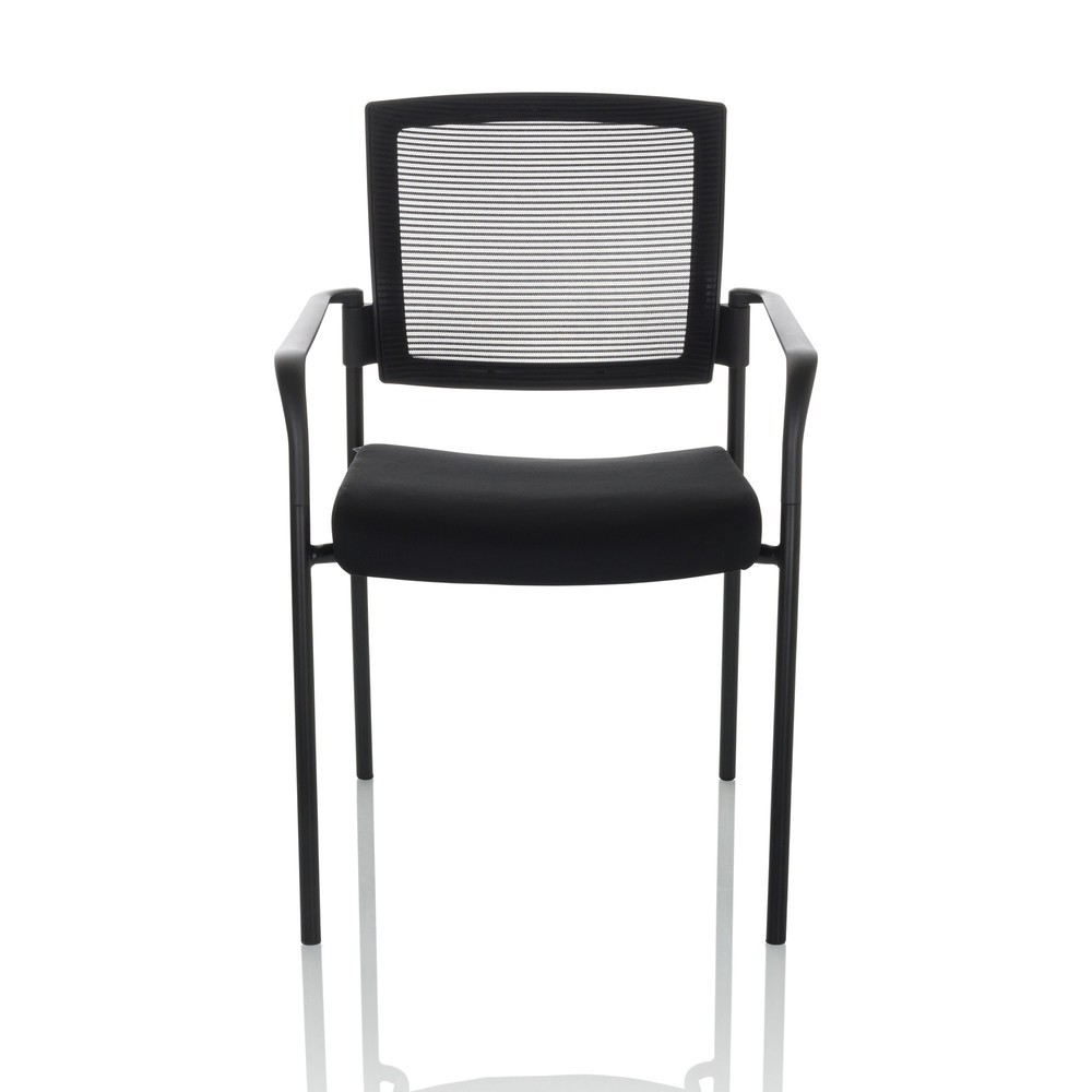 Illustration du produit: Chaise-visiteur / chaise de conférence hjh OFFICE MEET B maille/tissu, noir