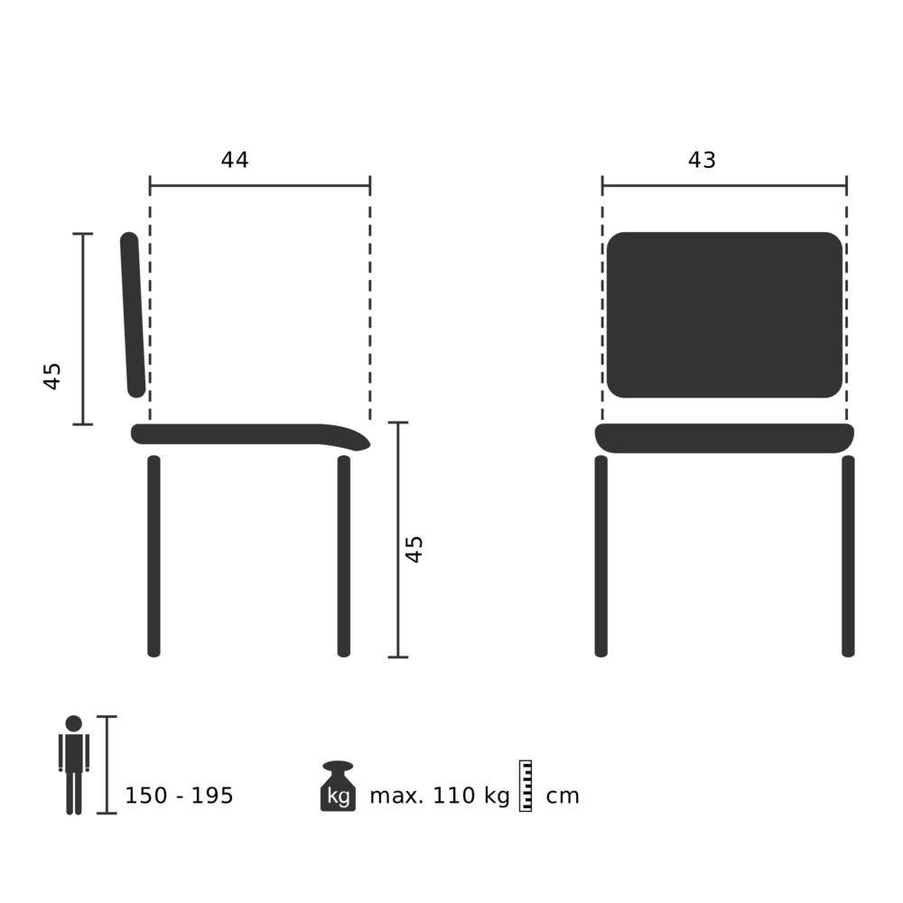 Produktabbildung Nr. 5: Chaise-visiteur / chaise de conférence hjh OFFICE MEET B maille/tissu, noir