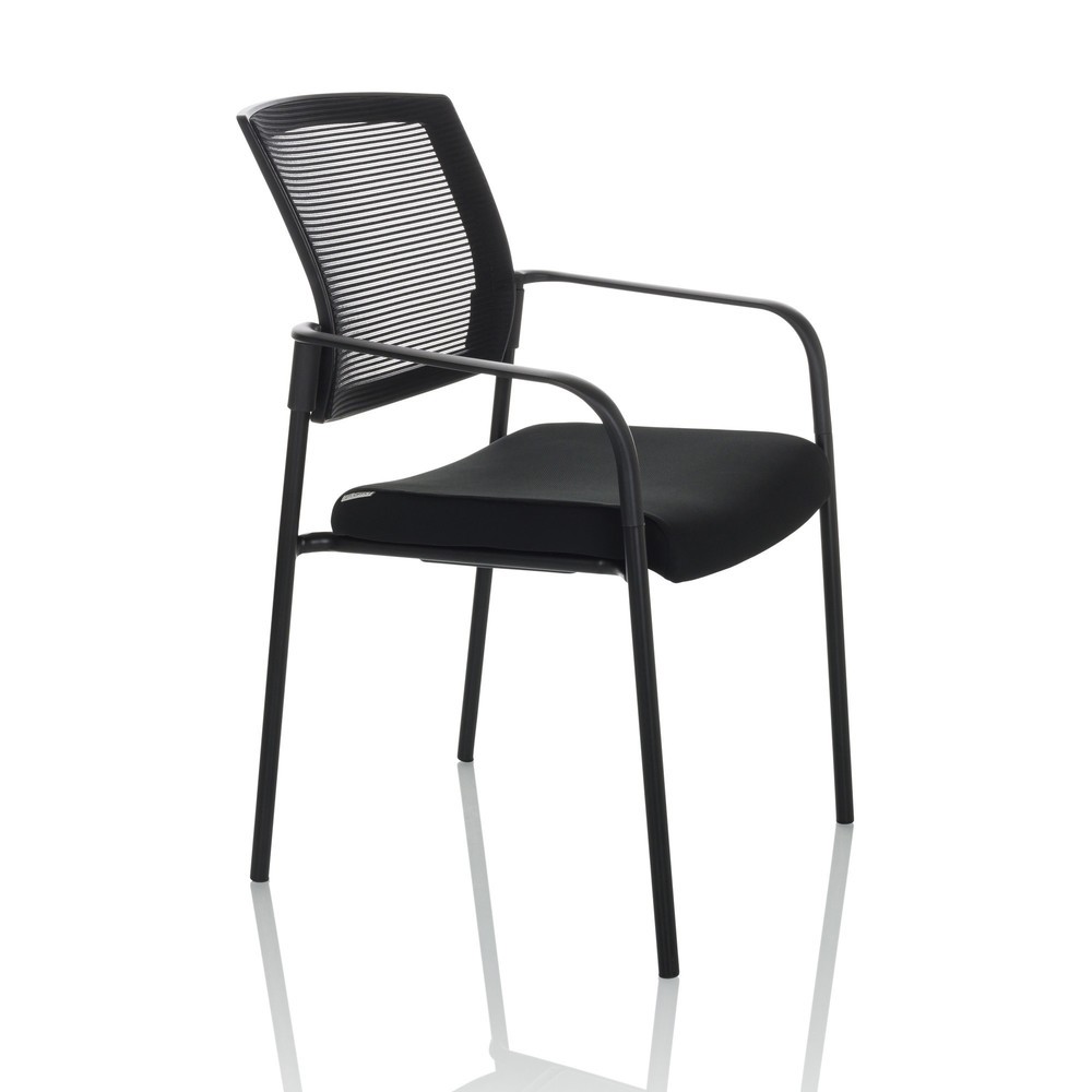 Produktabbildung Nr. 6: Chaise-visiteur / chaise de conférence hjh OFFICE MEET B maille/tissu, noir