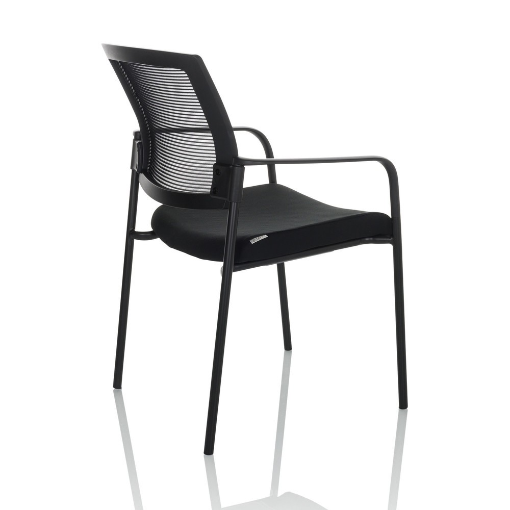 Produktabbildung Nr. 8: Chaise-visiteur / chaise de conférence hjh OFFICE MEET B maille/tissu, noir