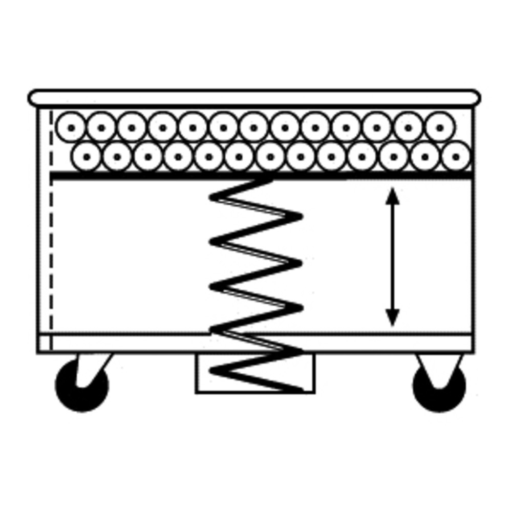 Produktabbildung Nr. 3: Chariot à plateau sur ressort en aluminium, volume 615 litres