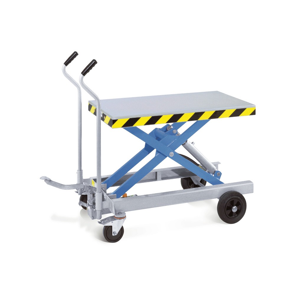 Illustration du produit: Chariot à table élévatrice à ciseaux, étroit, capacité de charge 500 kg, 975 x 500 mm