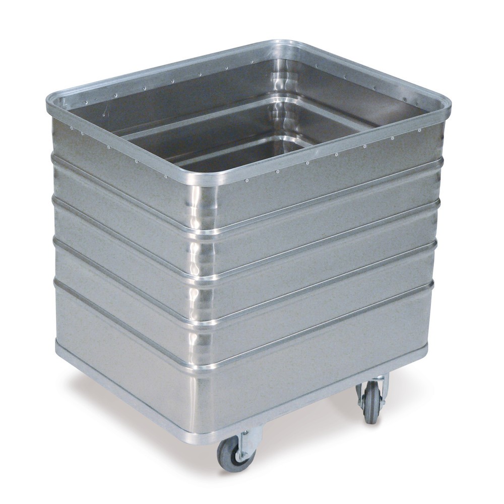 Illustration du produit: Chariot-caisse en aluminium avec parois pleines, volume 223 litres