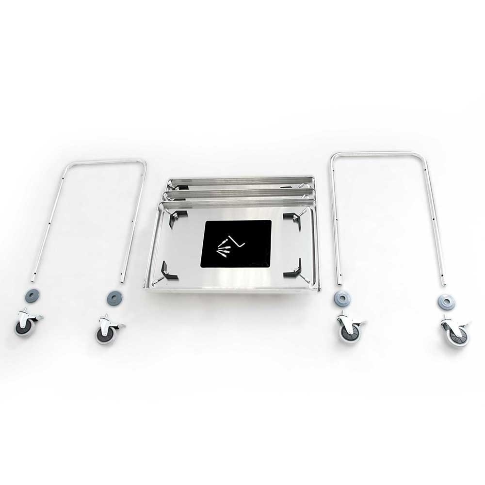 Produktabbildung Nr. 2: Chariot de service Stalgast en acier inoxydable, avec trois étagères, 860 x 540 x 920 mm (L x P x H)