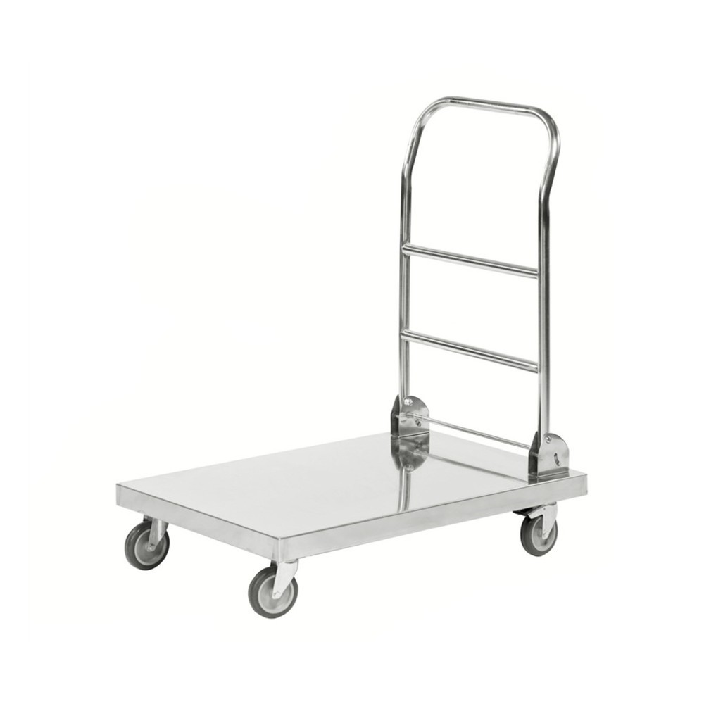 Illustration du produit: Chariot de transport entièrement en acier 18/0, surface de chargement l x P 520 x 825 mm