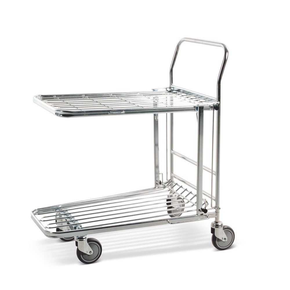 Illustration du produit: Chariot de transport et d’entreposage, tablette rabattable, surface de chargement l x P 435 x 770 mm