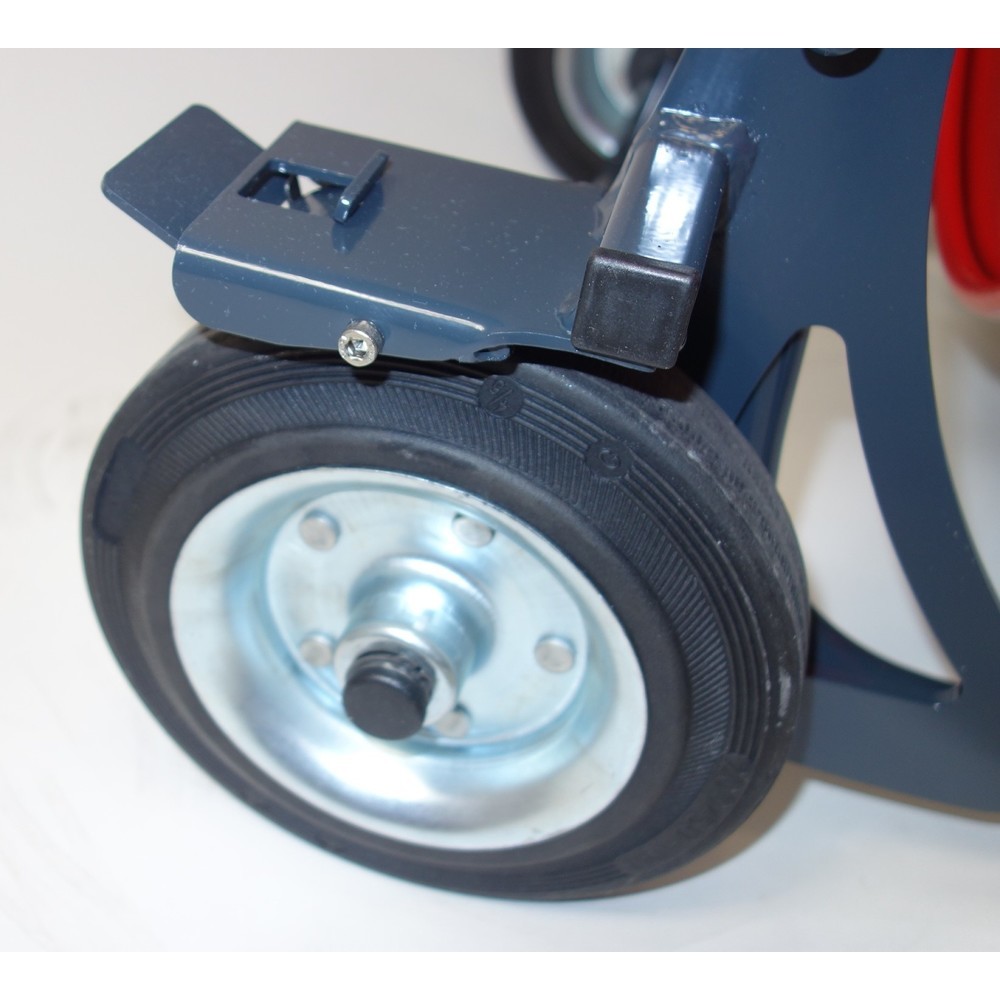 Produktabbildung Nr. 2: Chariot dévidoir Premium, système à 4 roues pour galettes de feuillard en PP/PET et en acier, noir-rouge