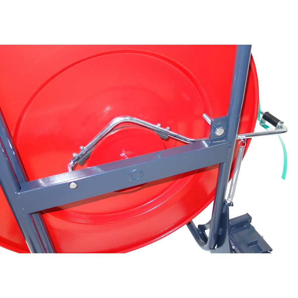 Produktabbildung Nr. 4: Chariot dévidoir Premium, système à 4 roues pour galettes de feuillard en PP/PET et en acier, noir-rouge