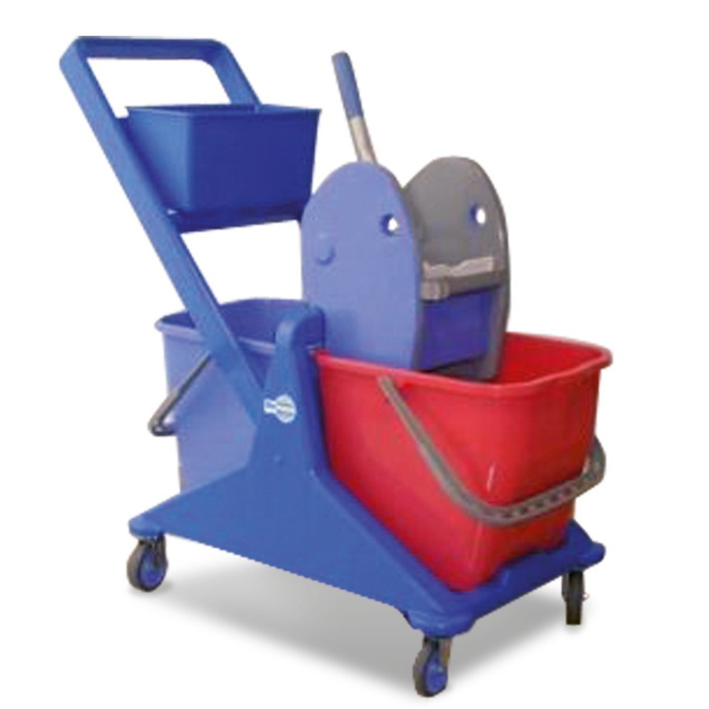 Illustration du produit: Chariot de ménage Harema® Profi, 2 seaux de 25 litres, avec support en plastique