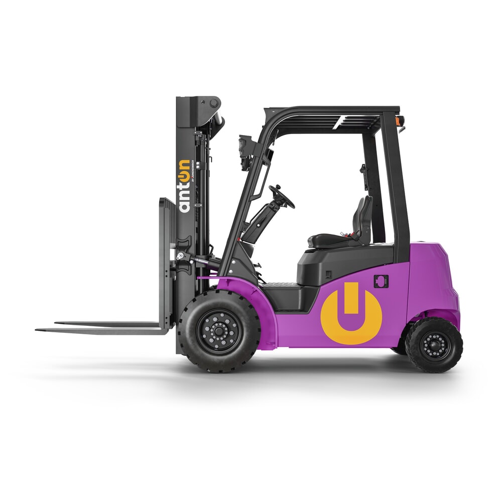 N° de l'image du produit 2 : Chariot élévateur électrique AntOn par Jungheinrich CBH 3.0 avec mât télescopique double, hauteur de levage 3 300 mm, capacité de charge 3.000 kg, y compris chargeur externe 80 V, 60 A, CEE, 5 broches