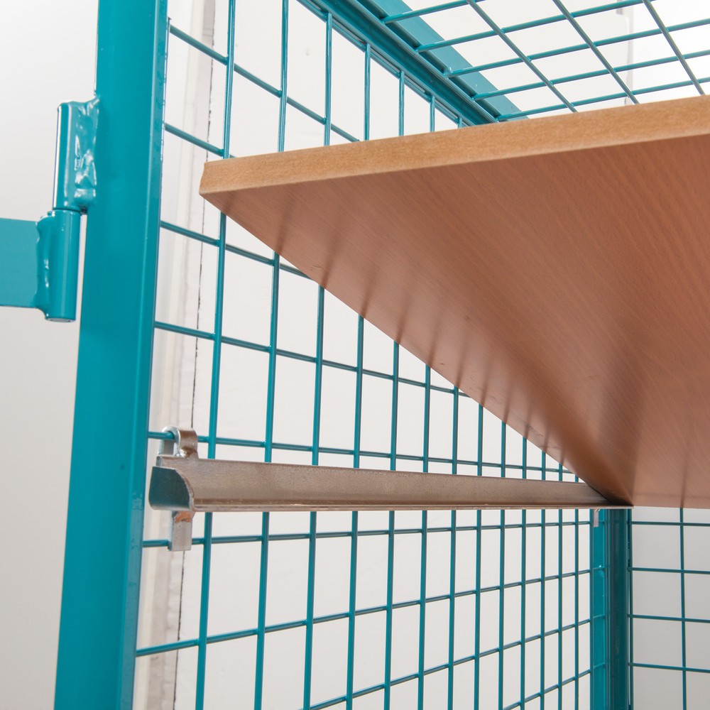 Produktabbildung Nr. 7: Chariot fermé Ameise®, parois grillagées, bleu turquoise, H x l x P 1 800 x 1 115 x 810 mm