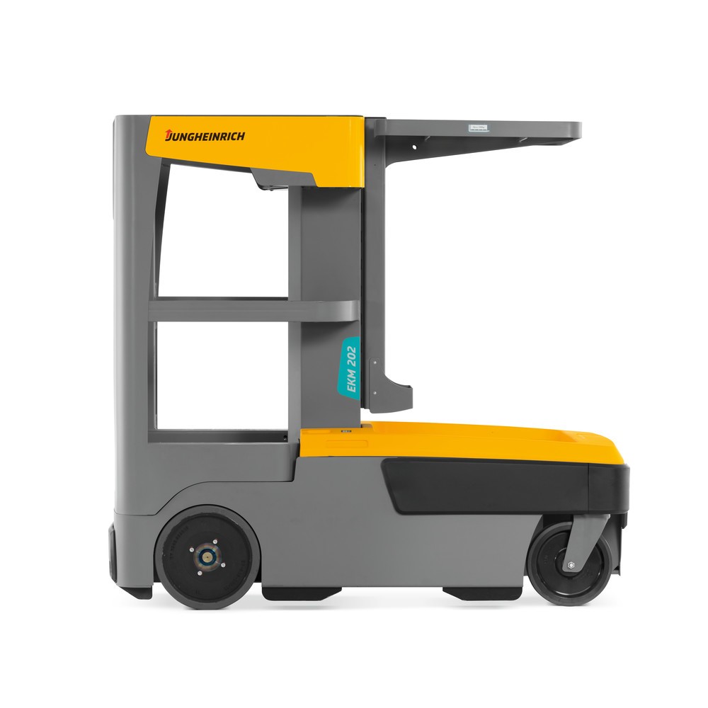 Produktabbildung Nr. 3: Chariot préparateur de commandes pour petites pièces Jungheinrich EKM 202, installation électrique, verrouillage de porte, avertisseur sonore élévation/descente, clignotants