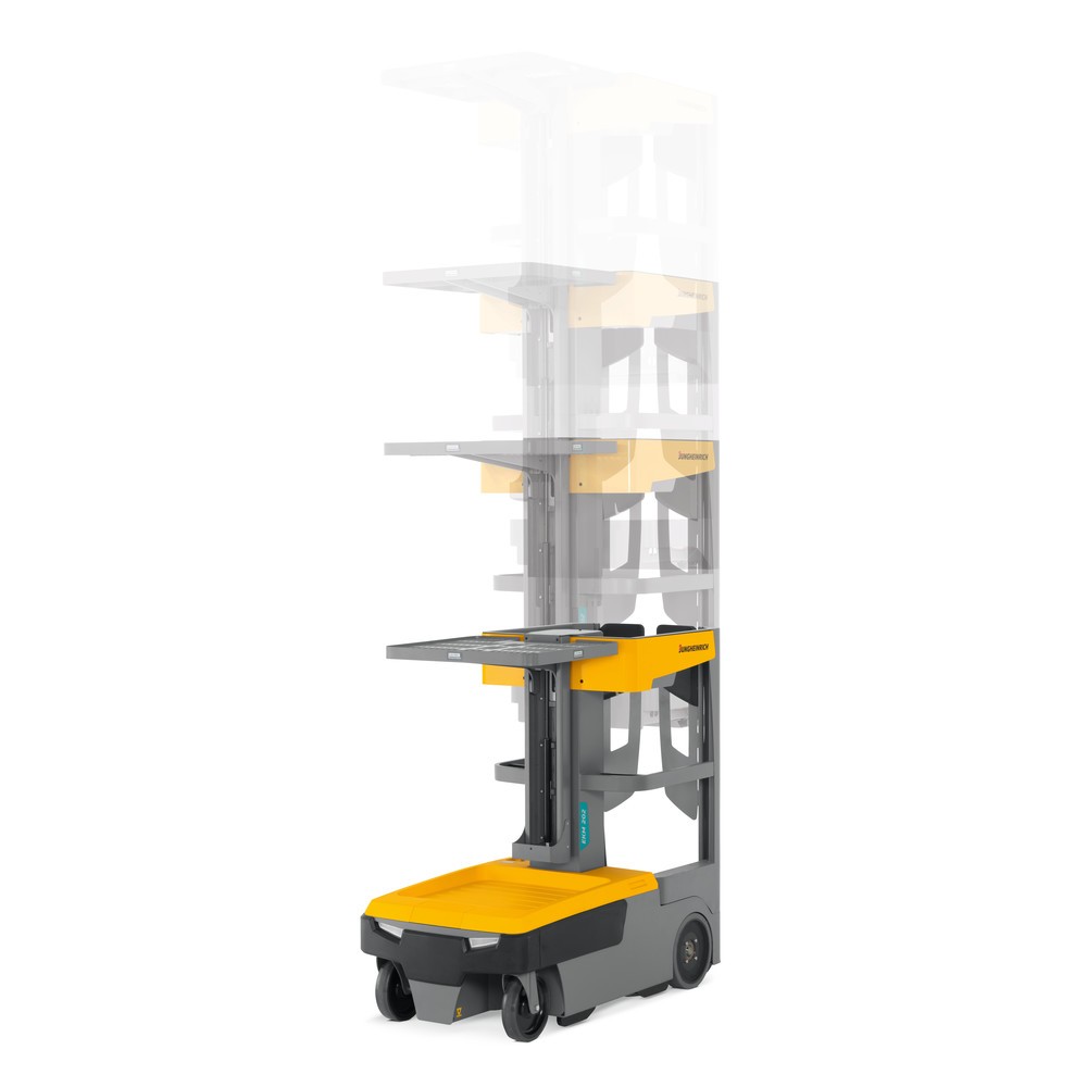 Produktabbildung Nr. 5: Chariot préparateur de commandes pour petites pièces Jungheinrich EKM 202, installation électrique, verrouillage de porte, avertisseur sonore élévation/descente, clignotants