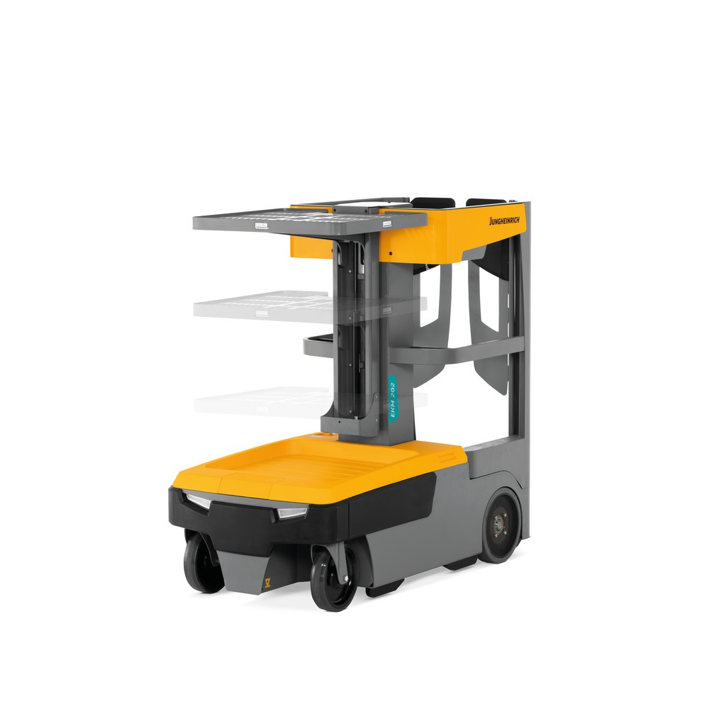 Produktabbildung Nr. 6: Chariot préparateur de commandes pour petites pièces Jungheinrich EKM 202, installation électrique, verrouillage de porte, avertisseur sonore élévation/descente, clignotants