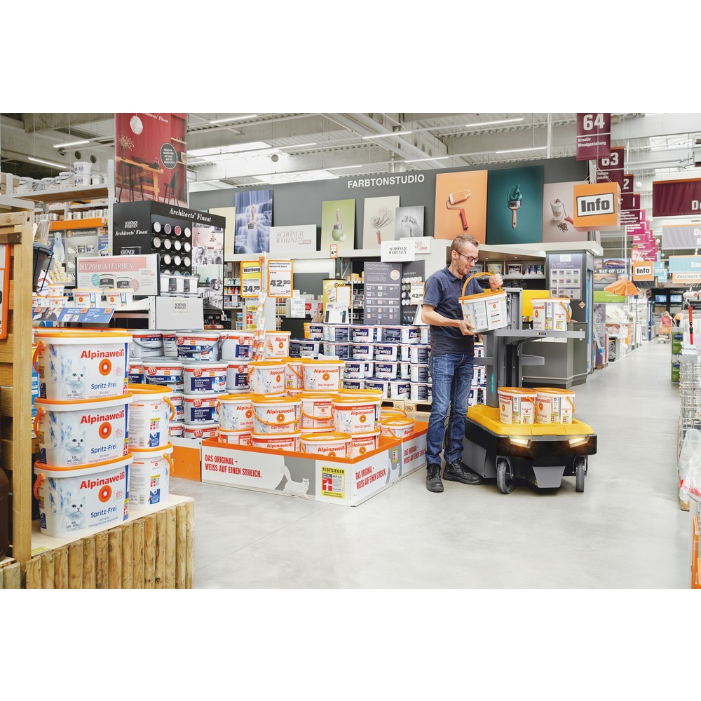 Produktabbildung Nr. 9: Chariot préparateur de commandes pour petites pièces Jungheinrich EKM 202, installation électrique, verrouillage de porte, avertisseur sonore élévation/descente, clignotants