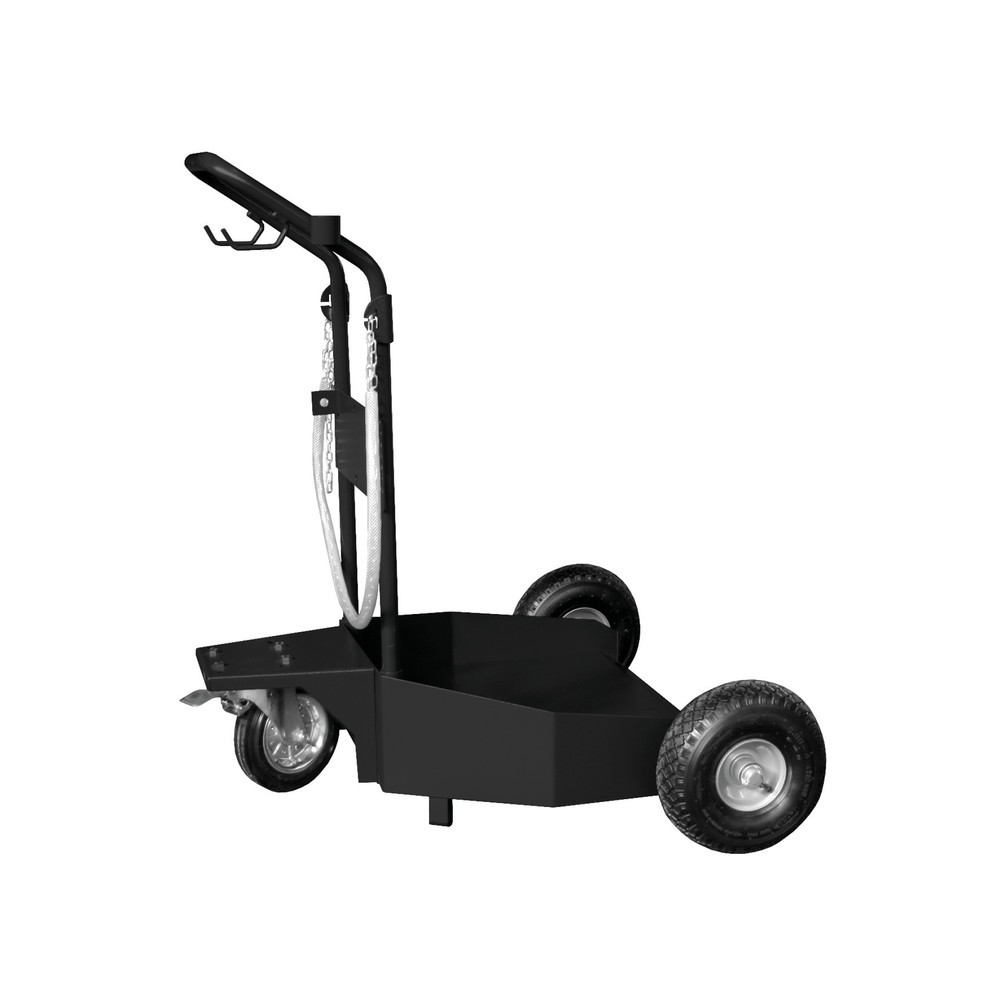 Illustration du produit: Chariot SAMOA-HALLBAUER pour fûts de 200 litres, 3 roues, accessoires inclus