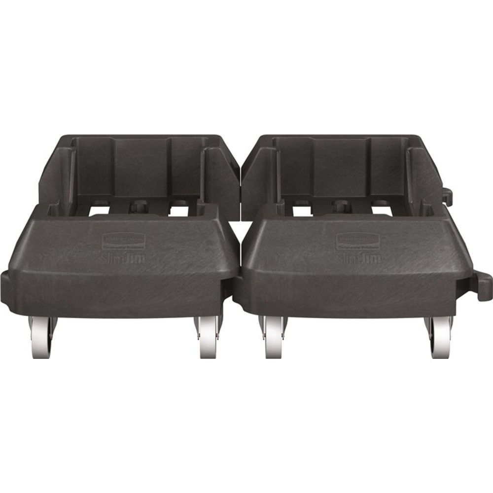 Illustration du produit: Chariot avec 4 roulettes pivotantes poubelle de tri 60 l noir RUBBERMAID