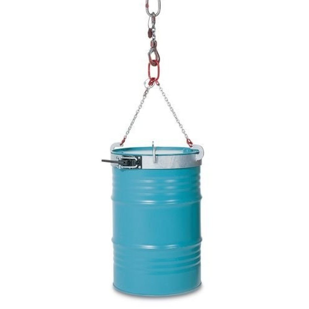 Illustration du produit: Cintre à barillet avec manchette en acier, pour 1 barillet de 200 litres, diamètre du canon 560-610 mm