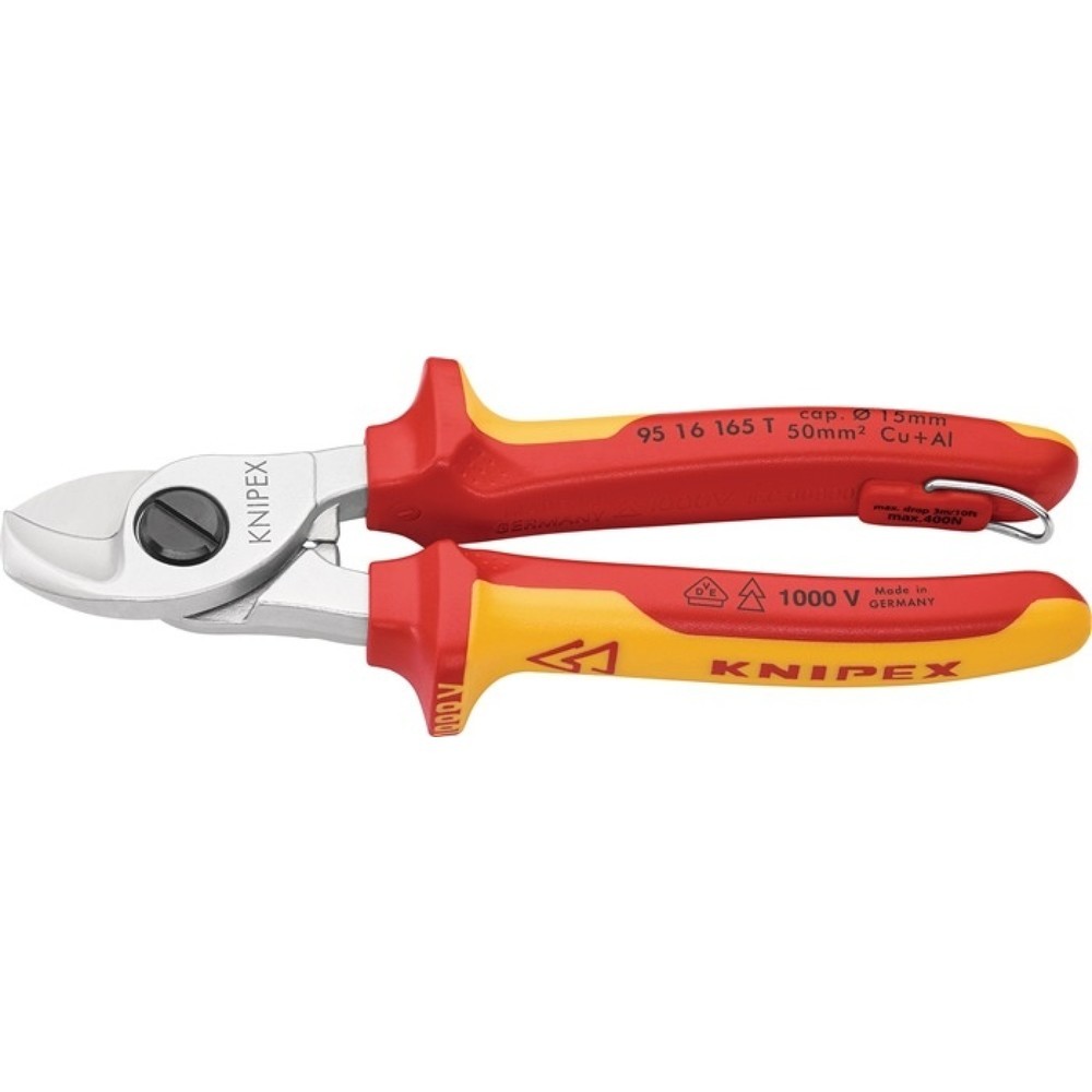 Illustration du produit: Coupe-câble longueur 165 mm tête chromée VDE gaines multicomposant forme 2 KNIPE